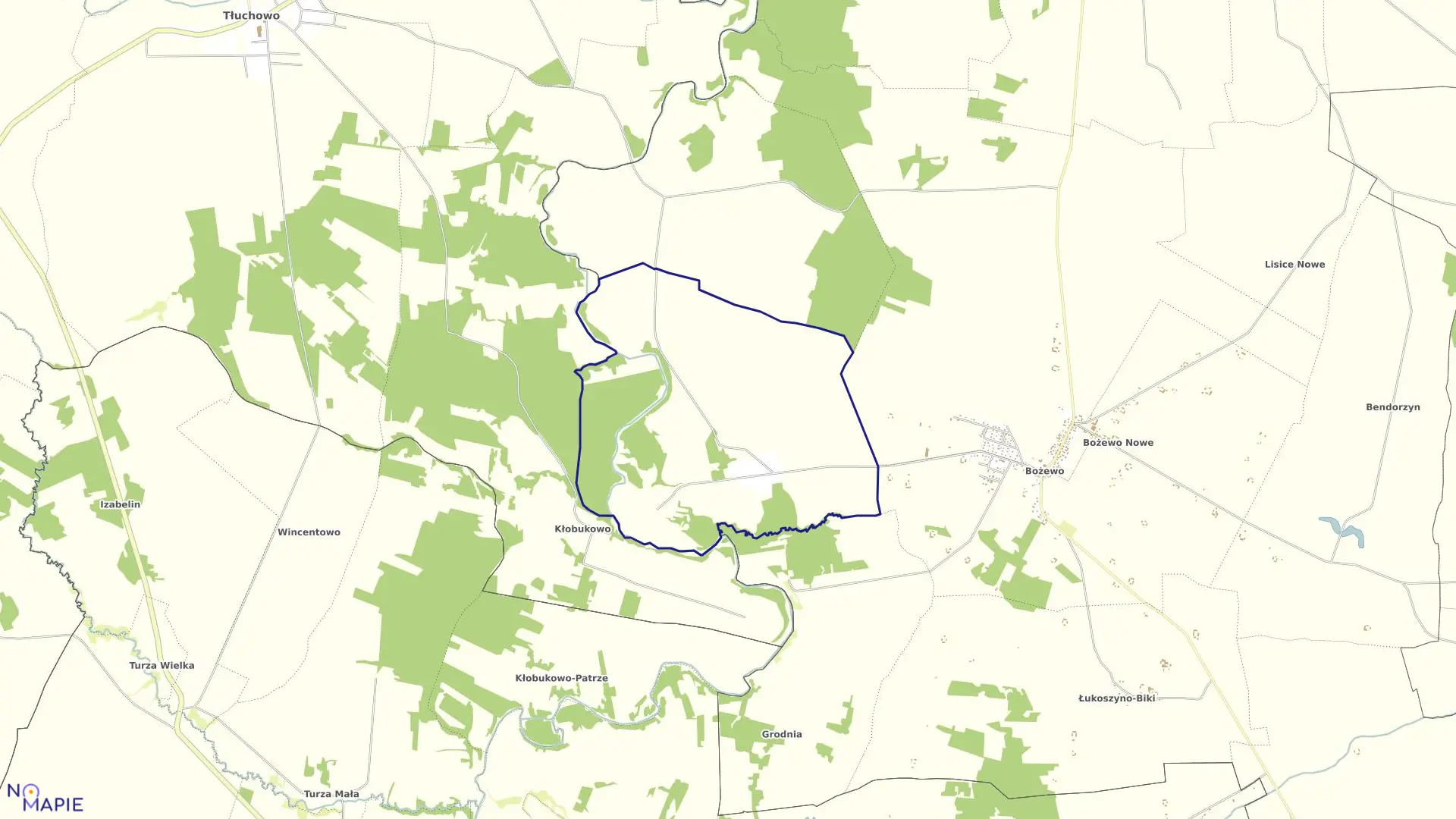 Mapa obrębu CIEŚLIN w gminie Mochowo